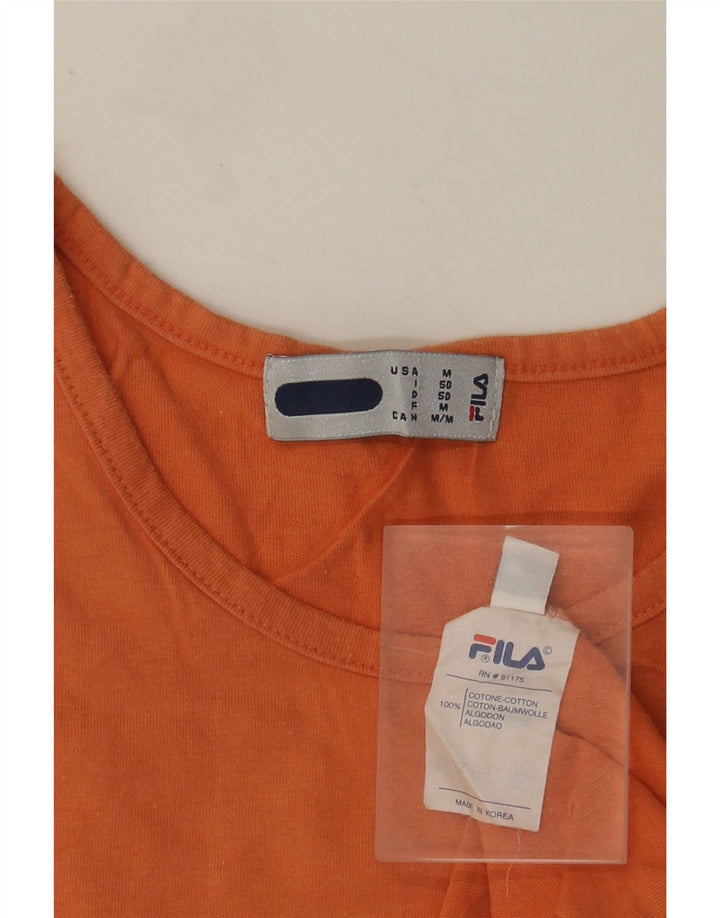 Canotta Fila Uomo IT 50 Cotone Arancione Medio