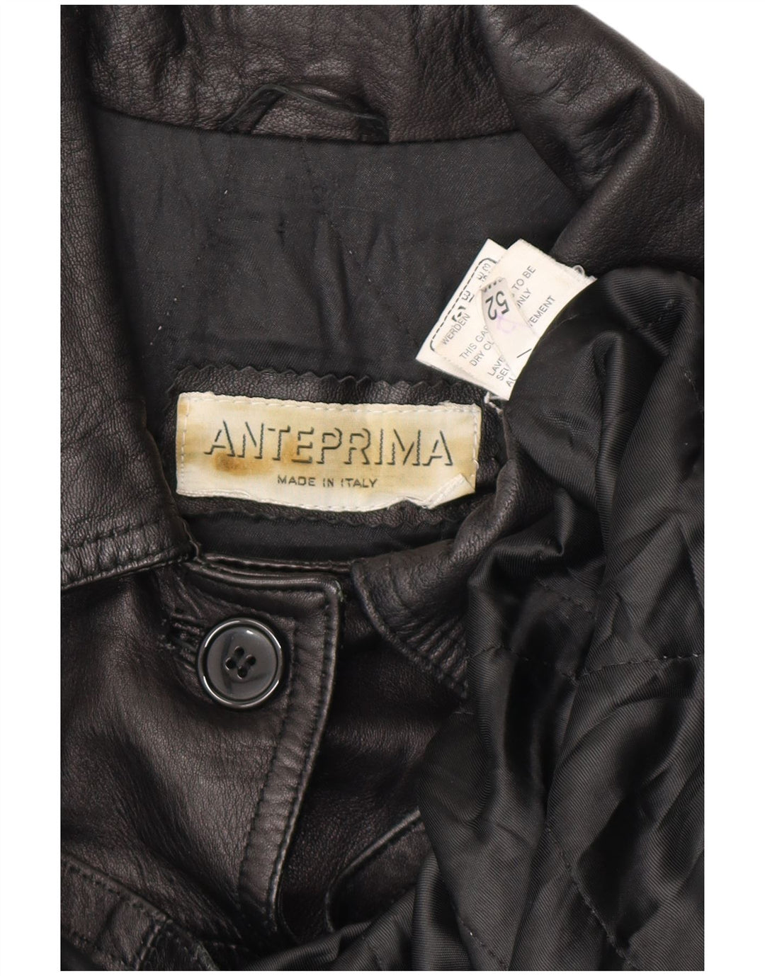 Cappotto oversize in pelle da donna ANTEPRIMA IT 52 2XL Nero