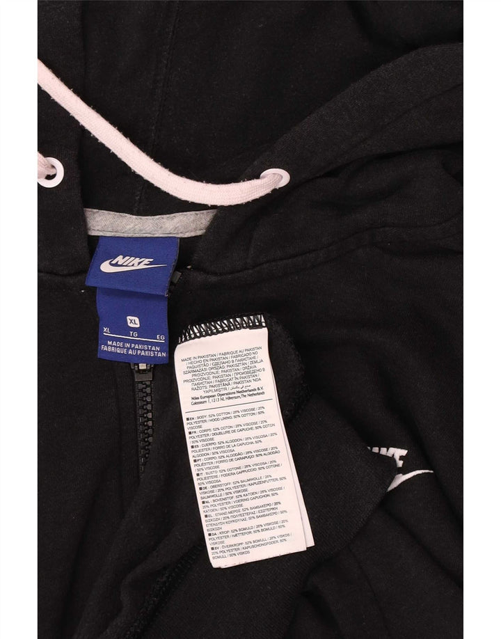 Felpa con cappuccio e zip Nike da donna XL in cotone nero