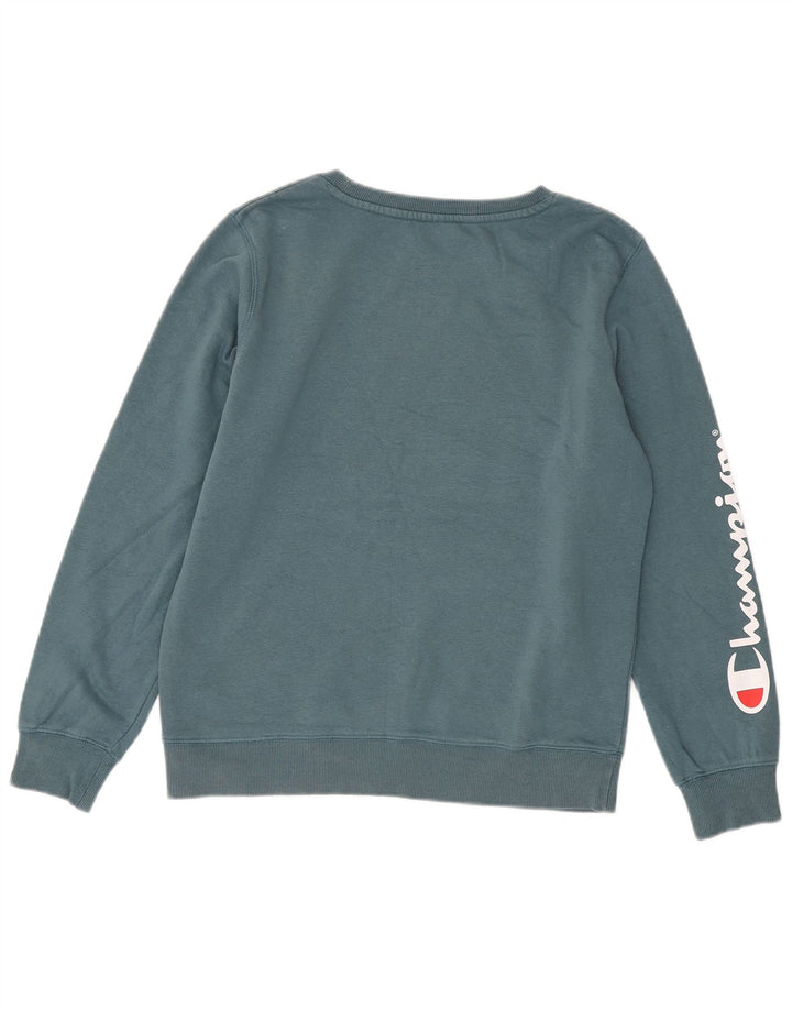 Felpa con grafica da donna Champion UK 14 Cotone blu medio