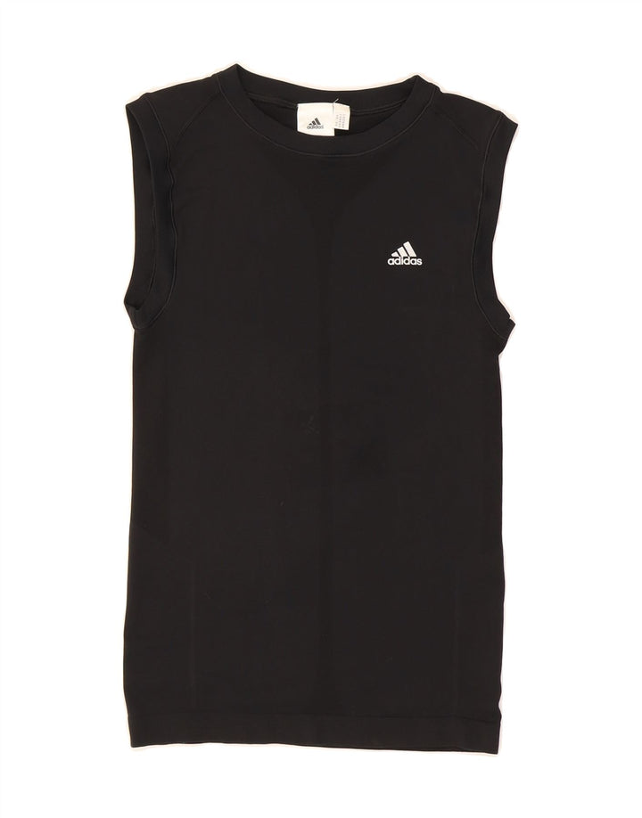 ADIDAS Womens Climacool Vest Top UK 14 Large Black Polyester Vintage Adidas and Second-Hand Adidas from Messina Hembry 
