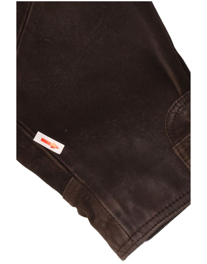 Giacca da aviatore da volo in pelle da uomo Gapelle UK 36 piccola in pelle marrone retrò