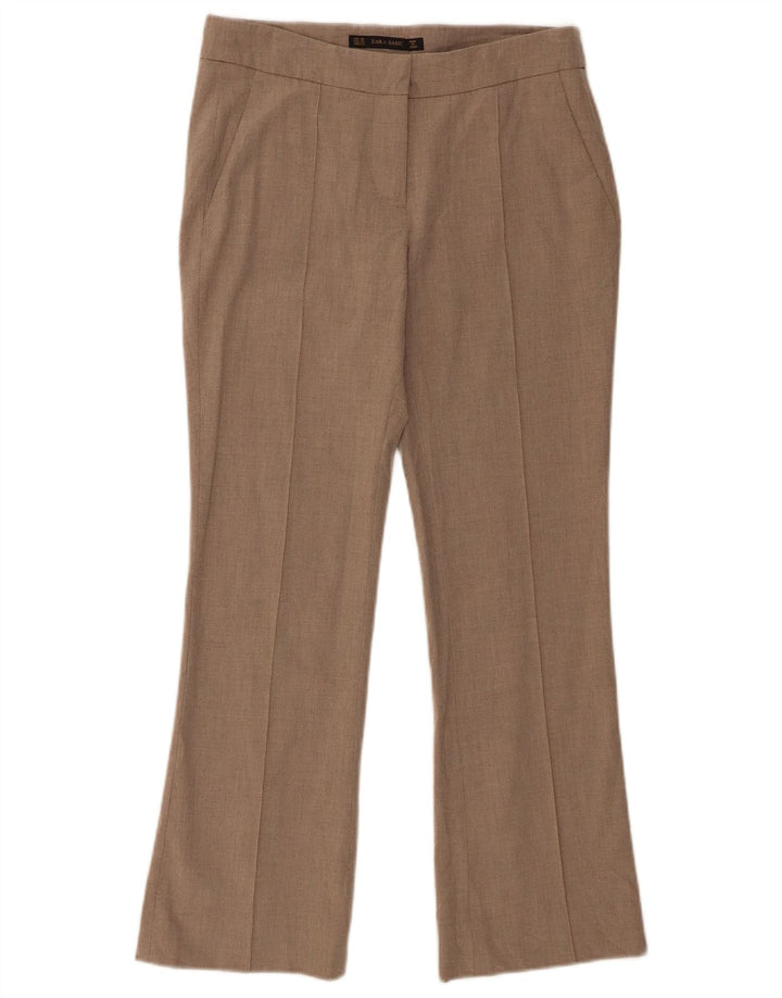 Pantaloni chino bootcut da donna Zara XS W24 L25 poliestere beige