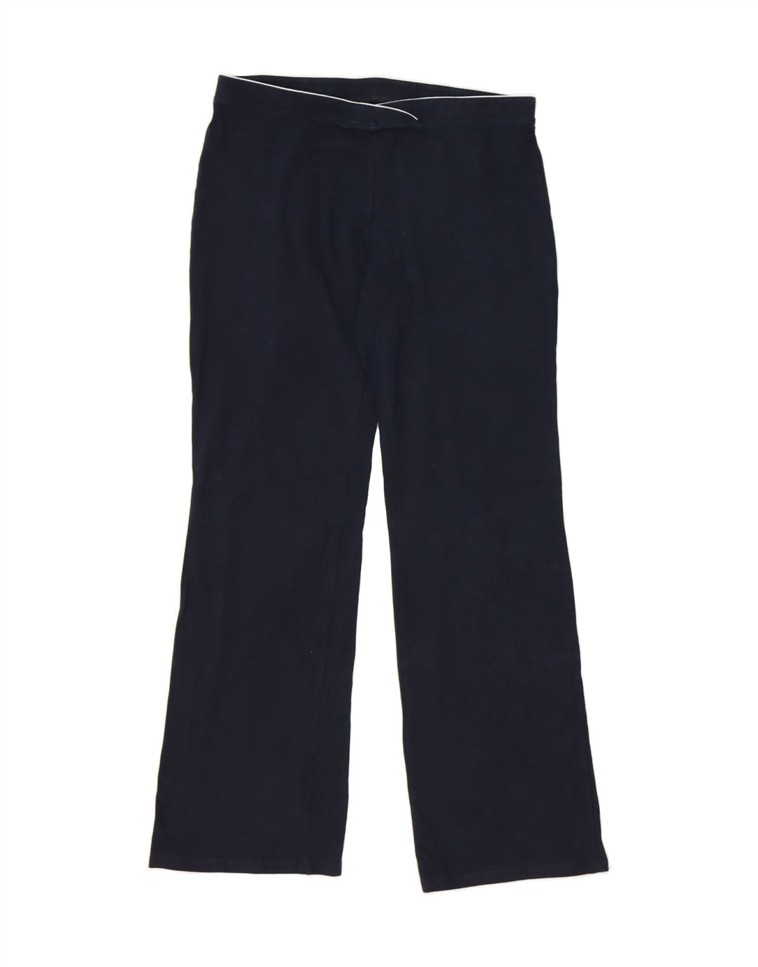 MARKS & SPENCER Womens Tracksuit Trousers UK 12 Medium Navy Blue Cotton Vintage Marks & Spencer and Second-Hand Marks & Spencer from Messina Hembry 