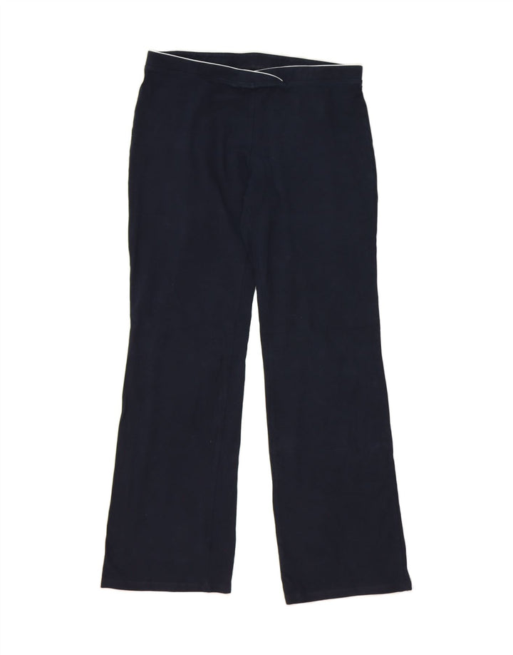 MARKS & SPENCER Womens Tracksuit Trousers UK 12 Medium Navy Blue Cotton Vintage Marks & Spencer and Second-Hand Marks & Spencer from Messina Hembry 