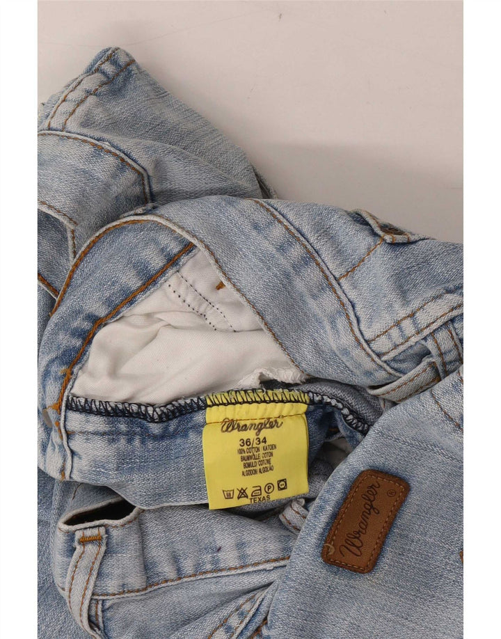 Jeans dritti da uomo Wrangler Texas W36 L34 cotone blu
