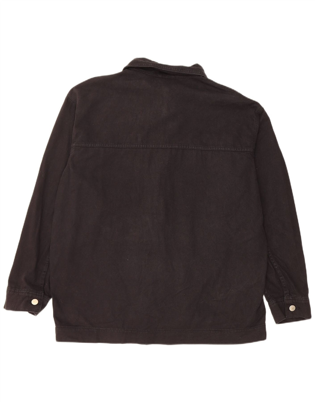 Giacca di jeans oversize da donna Topshop UK 16 grande cotone nero