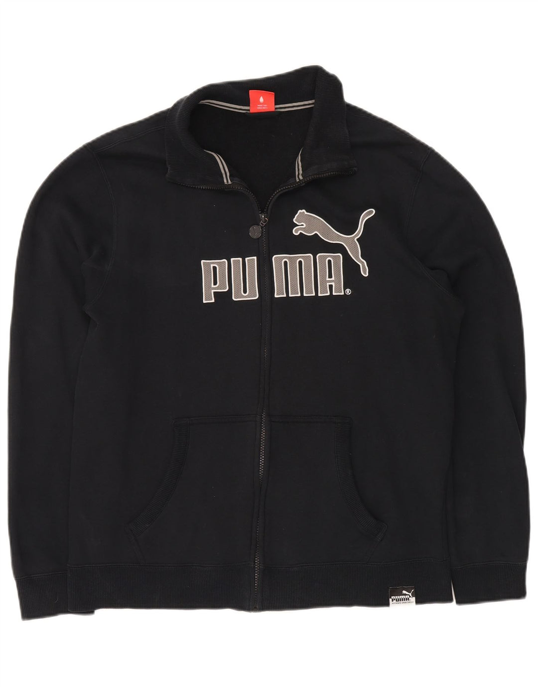 Giacca da ginnastica grafica da uomo PUMA grande in cotone nero