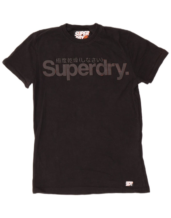 T-shirt grafica da uomo Superdry Top Small in cotone nero