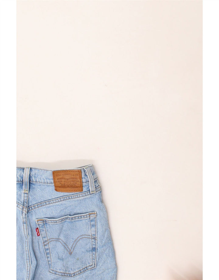 LEVI'S Womens Ribcage Distressed Denim Hot Pants W26 Small  Blue Cotton Vintage Levi's and Second-Hand Levi's from Messina Hembry 
