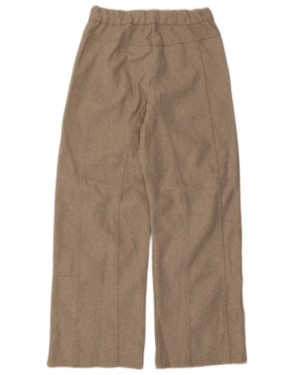 Pantaloni casual a gamba larga da donna Zara piccoli W26 L29 poliestere beige