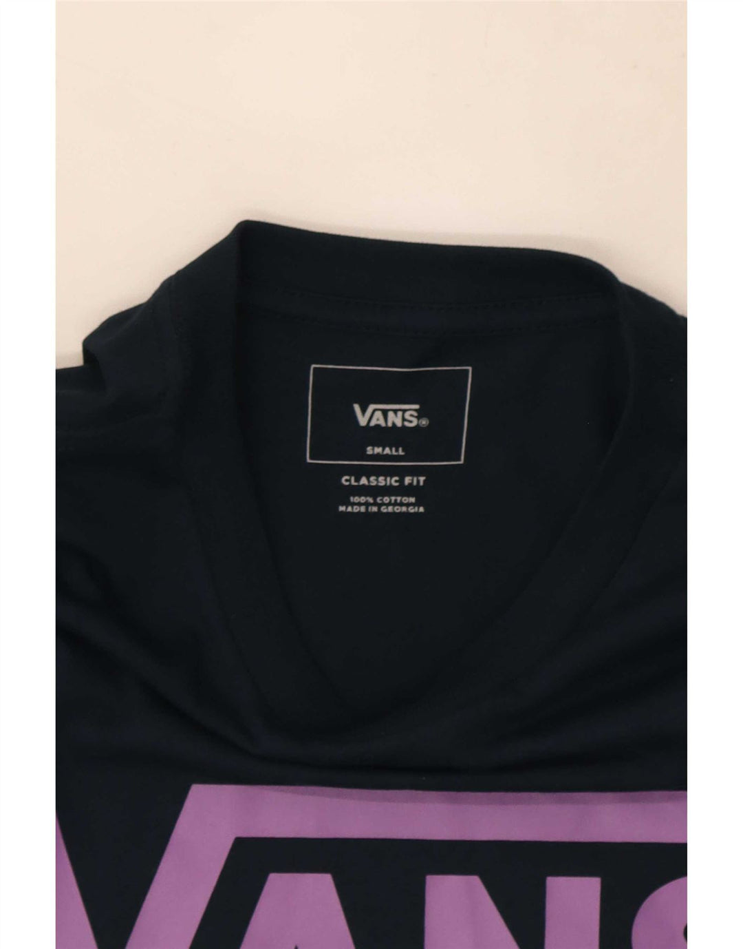 Vans Top grafico da uomo con vestibilità classica, manica lunga, piccolo, cotone blu navy