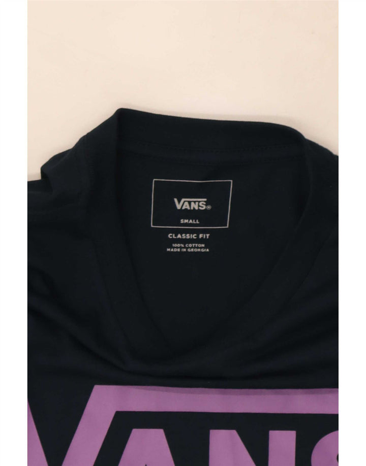 Vans Top grafico da uomo con vestibilità classica, manica lunga, piccolo, cotone blu navy