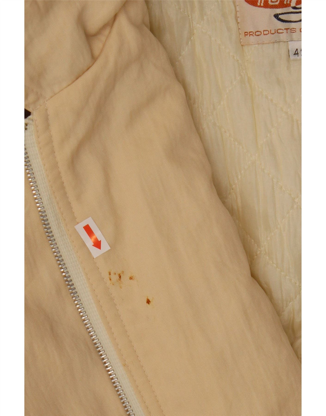 Giacca Parka vintage da donna con cappuccio IT 42 Beige medio