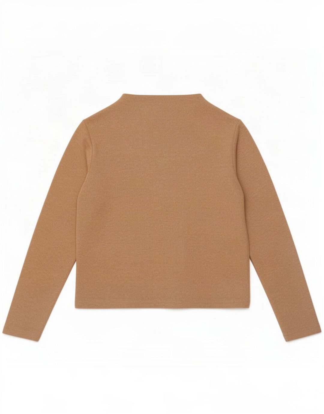 Marks & Spencer Top da donna a maniche lunghe UK 10 Small Beige Poliestere