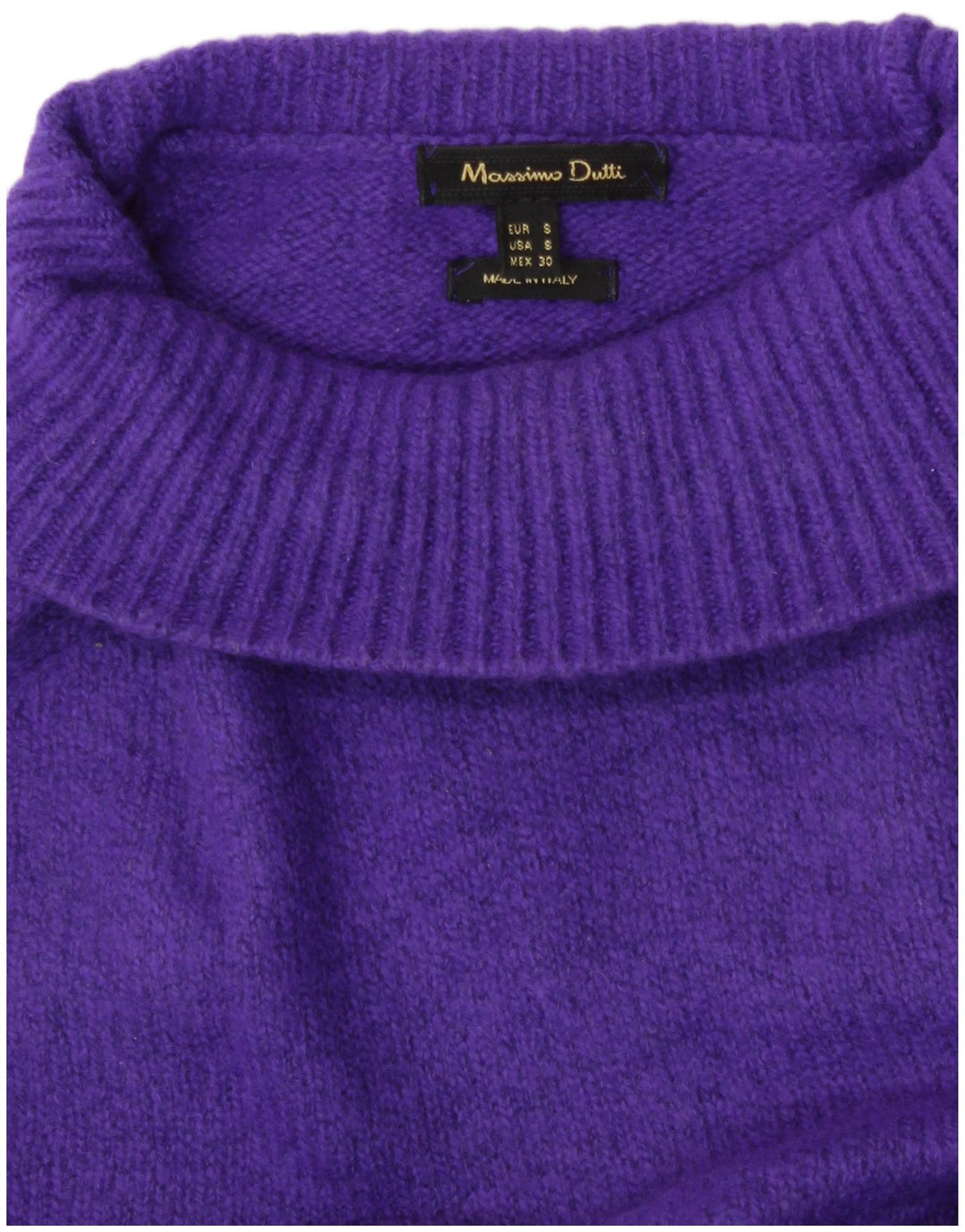 Massimo Dutti Maglione maglione oversize da donna con collo alto UK 10 piccolo viola