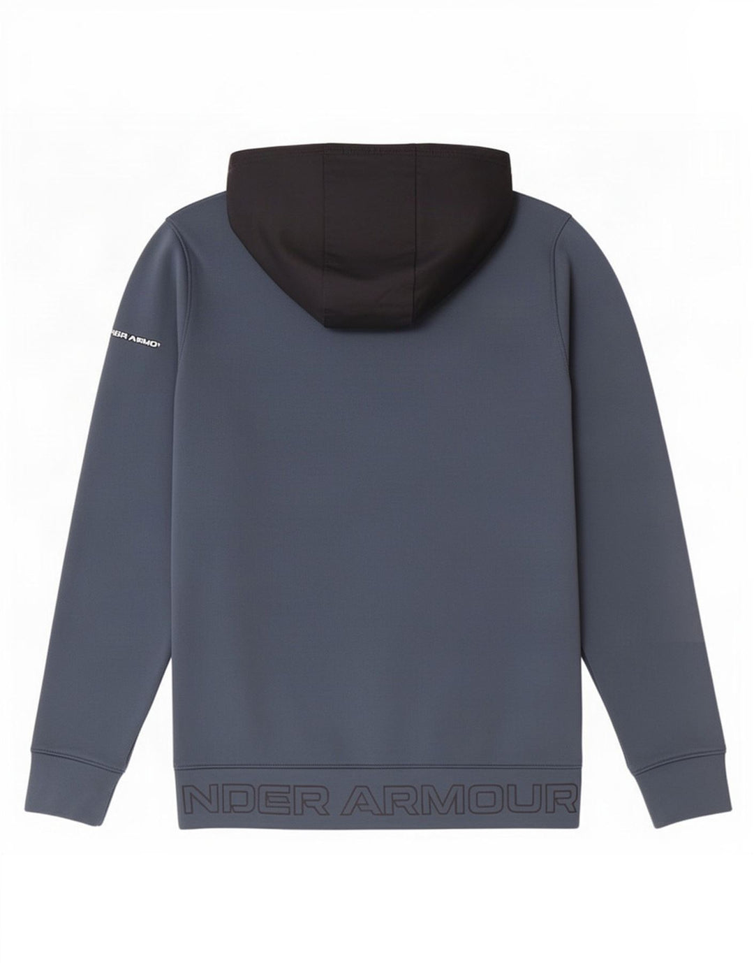 Felpa con cappuccio e zip grafica da uomo Under Armour color block blu medio