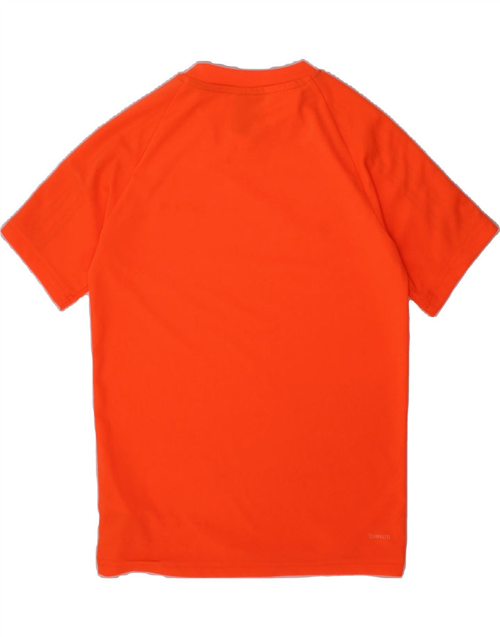 ADIDAS Boys T-Shirt Top 9-10 Years Orange Polyester Vintage Adidas and Second-Hand Adidas from Messina Hembry 