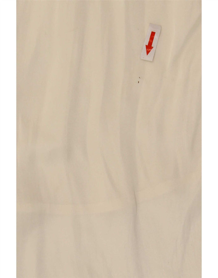 Camicetta a maniche lunghe da donna Marks & Spencer con volant sul davanti UK 18 XL Beige