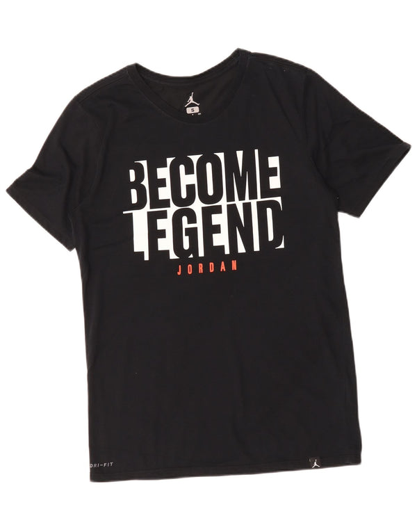 T-shirt grafica Jordan Dri Fit da uomo, piccola, in cotone nero