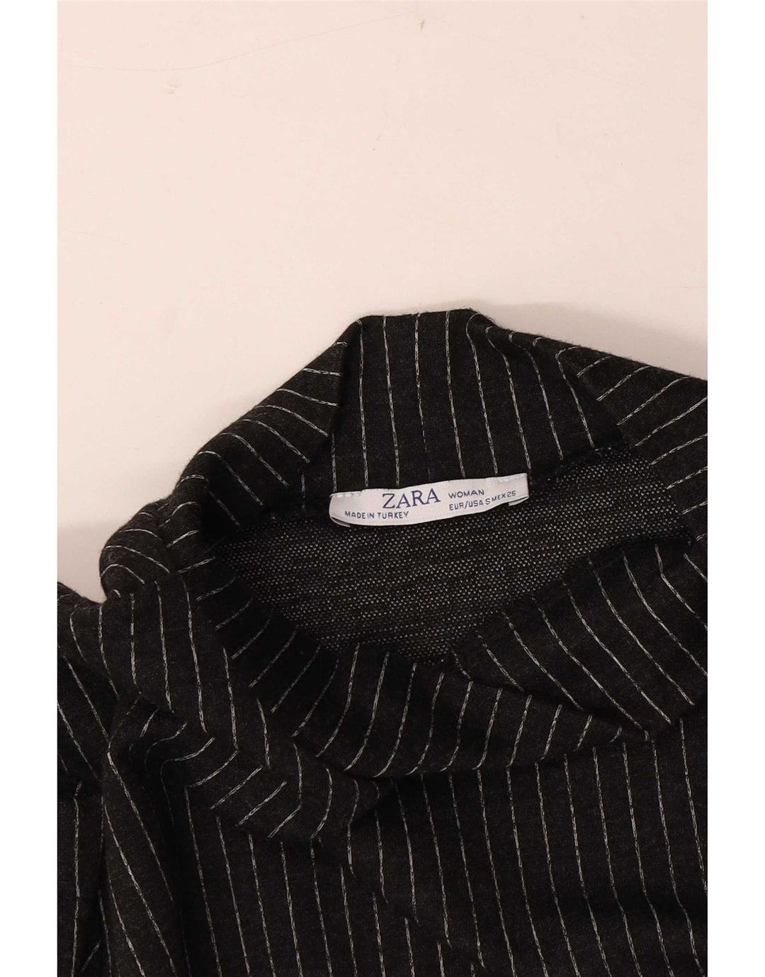 Abito a trapezio da donna Zara UK 10 piccolo gessato nero