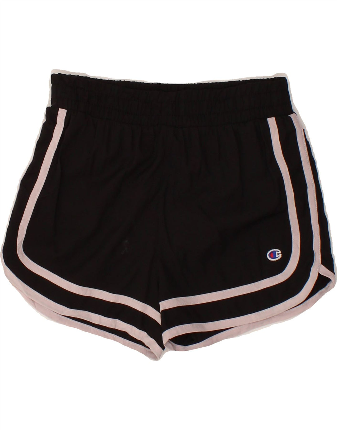 CHAMPION Womens Sport Shorts UK 12 Medium Black Polyester Vintage Champion and Second-Hand Champion from Messina Hembry 