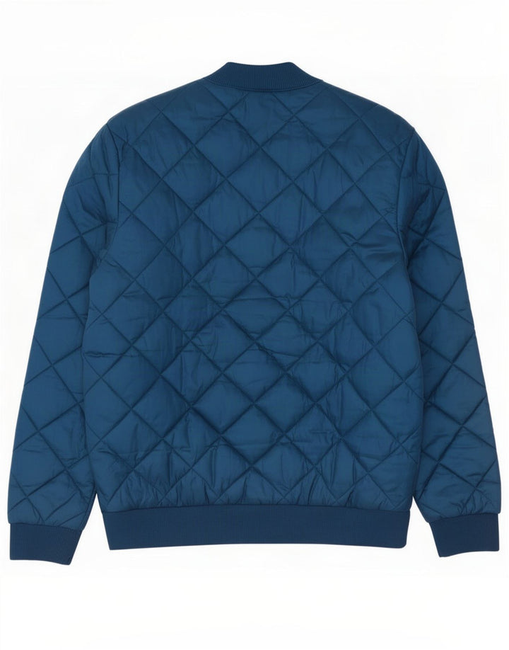 Giacca trapuntata da uomo Adidas UK 38 poliestere blu medio