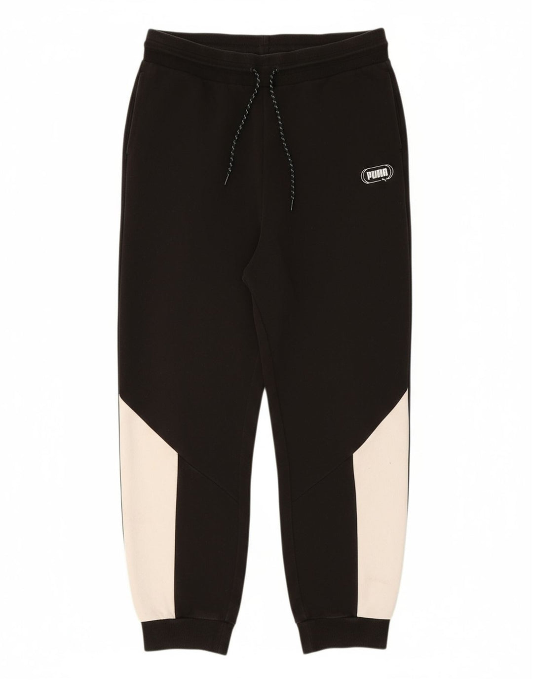 PUMA Mens Tracksuit Trousers Joggers XL  Black Colourblock