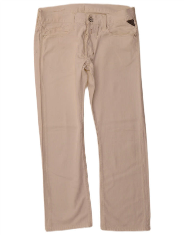 REPLAY Jeans dritti da donna W33 L28 cotone bianco sporco