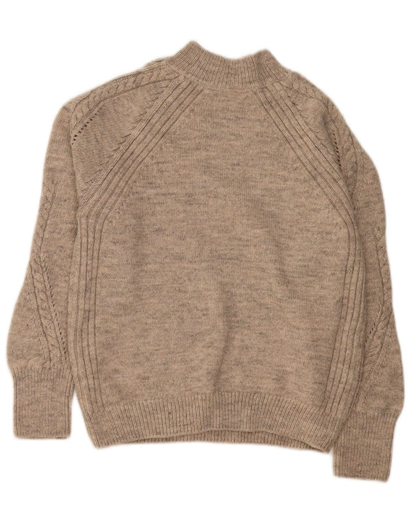 Maglione maglione a collo alto da donna Marks & Spencer UK 10 piccolo Beige