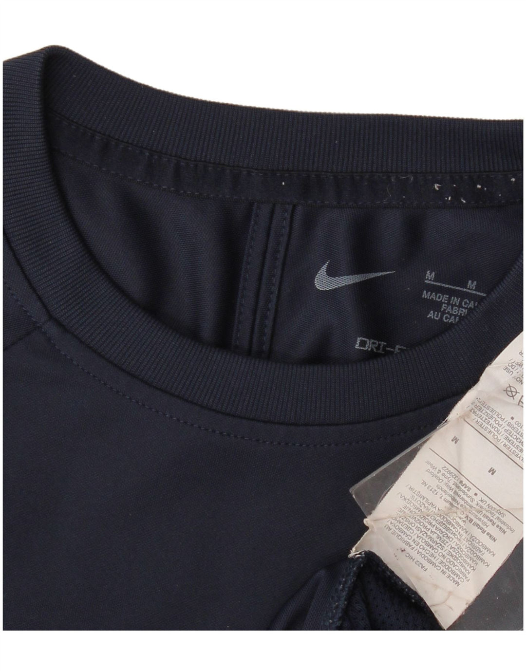 T-shirt Nike da uomo Dri Fit, top in poliestere color block medio blu navy