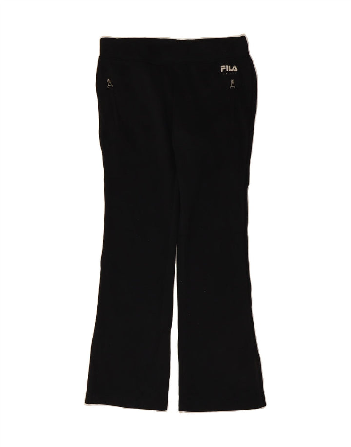 FILA Womens Tracksuit Trousers UK 10 Small  Black Polyester Vintage Fila and Second-Hand Fila from Messina Hembry 