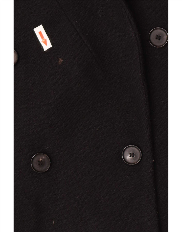 Cappotto doppiopetto da donna Zara UK 14 lana nera media