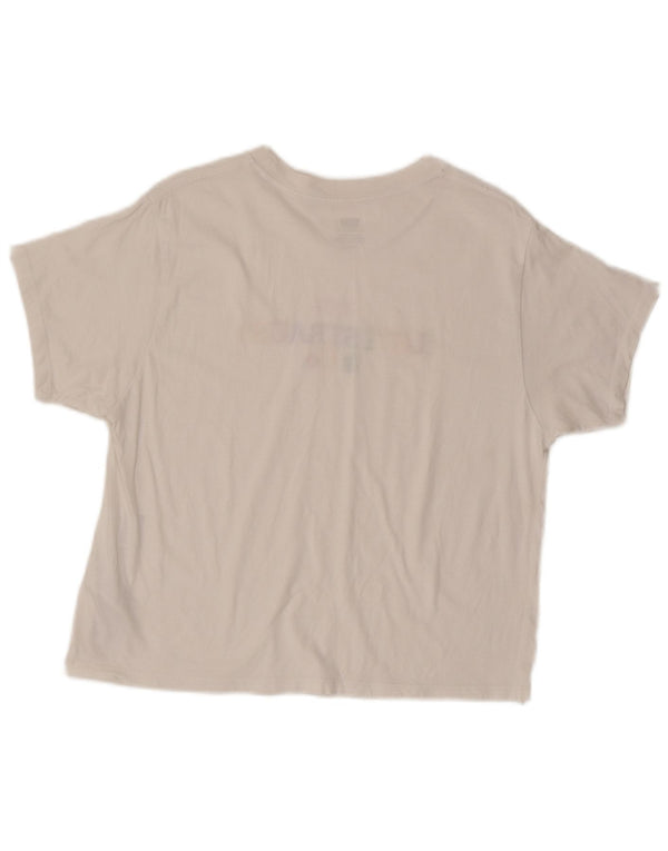 Levi's T-shirt grafica oversize da donna Top UK 6 XS Cotone bianco