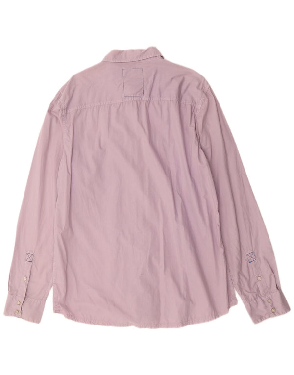 Camicia da uomo Guess 2XL Viola in cotone