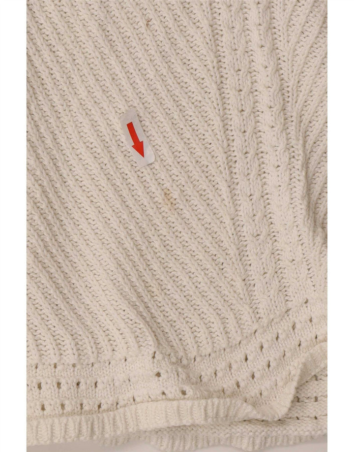 Maglione maglione con scollo a barca da donna Marks & Spencer UK 14 medio bianco sporco