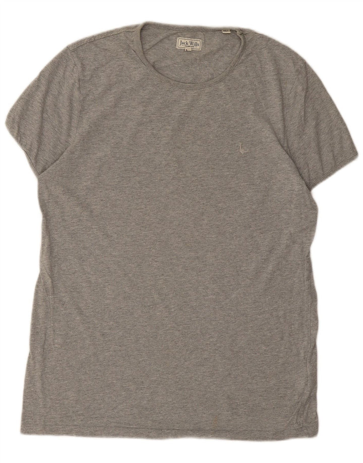 T-shirt da uomo Jack Wills Top in cotone screziato grigio medio
