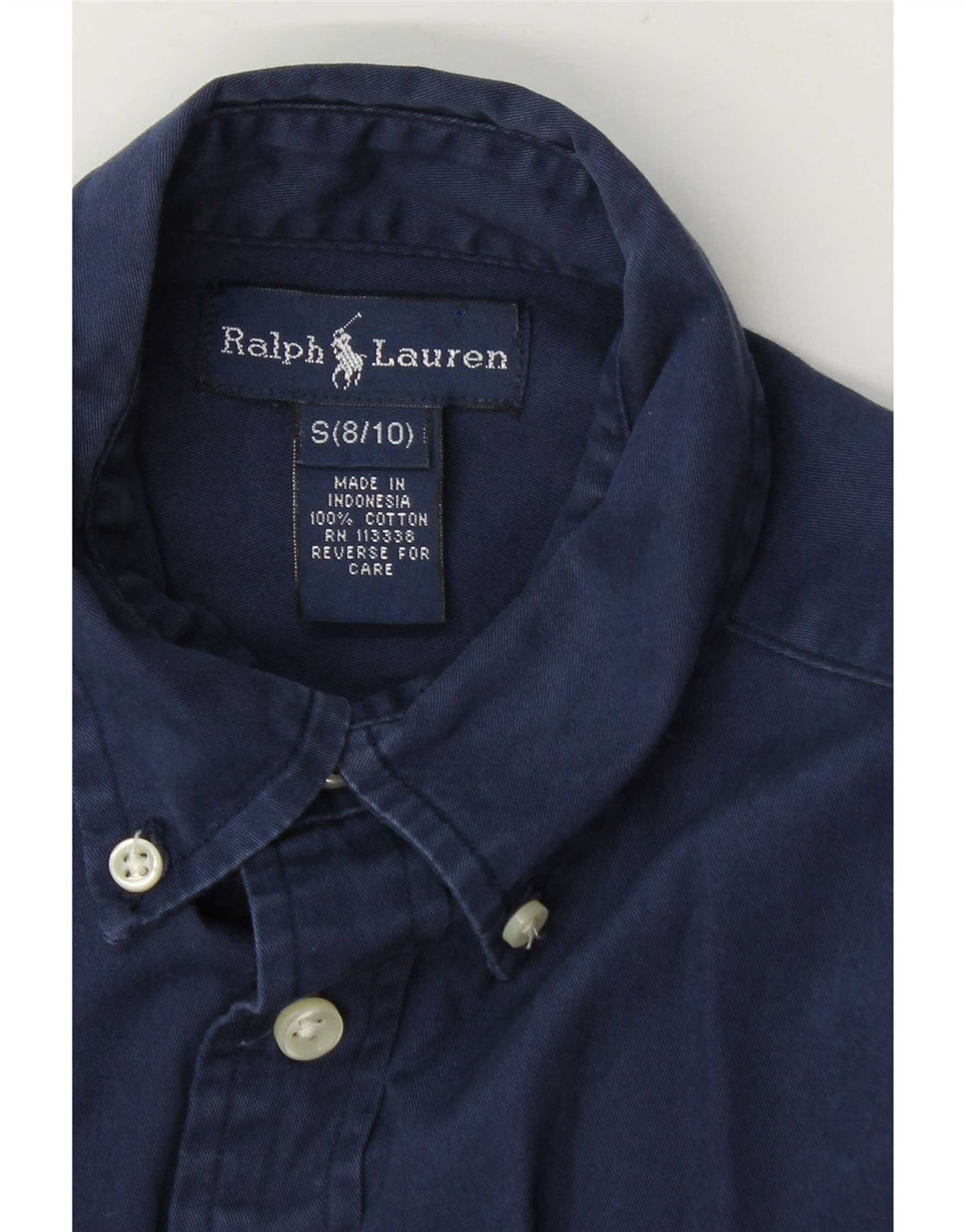 Camicia Ralph Lauren per ragazzi 8-9 anni piccola in cotone blu navy