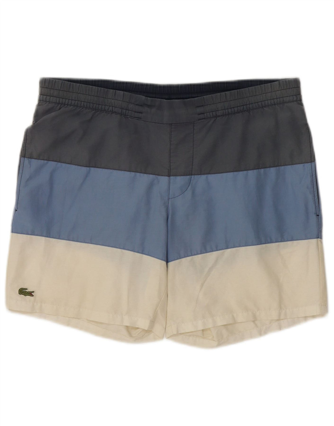 Pantaloncini da bagno da uomo Lacoste cotone color block medio multicolore