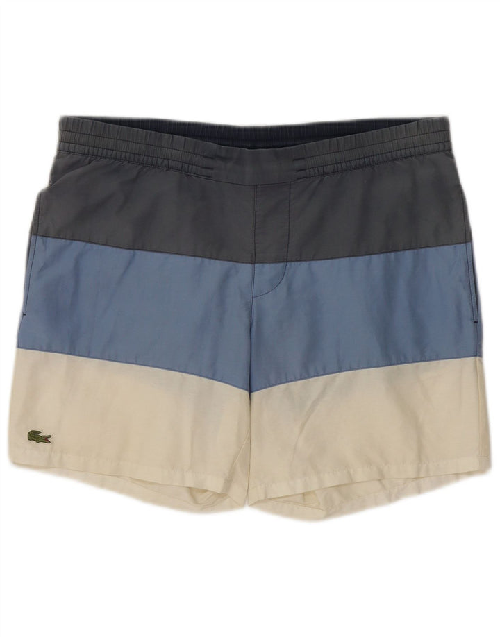 Pantaloncini da bagno da uomo Lacoste cotone color block medio multicolore