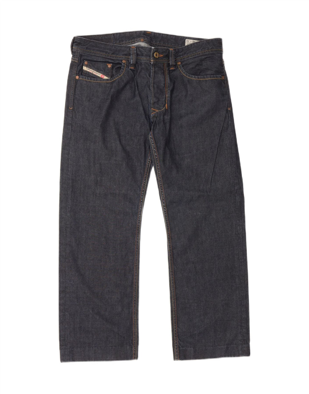 Jeans dritti da uomo Diesel W32 L27 cotone blu navy