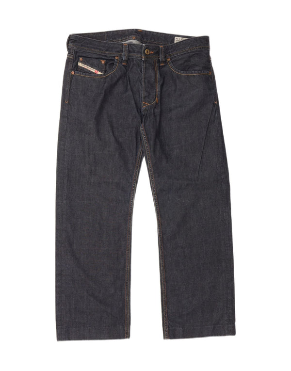 Jeans dritti da uomo Diesel W32 L27 cotone blu navy