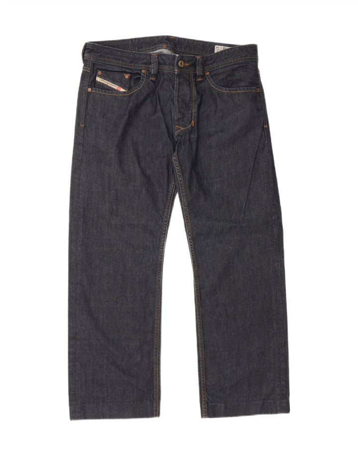 Jeans dritti da uomo Diesel W32 L27 cotone blu navy