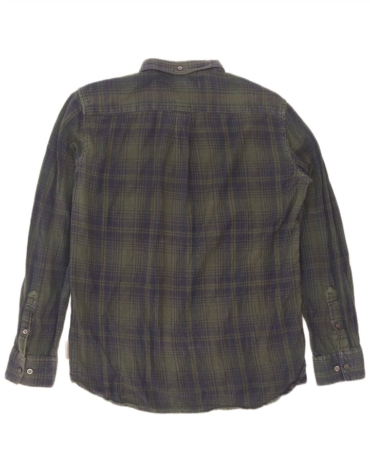 Camicia da uomo in flanella French Connection, cotone a quadri verdi grandi