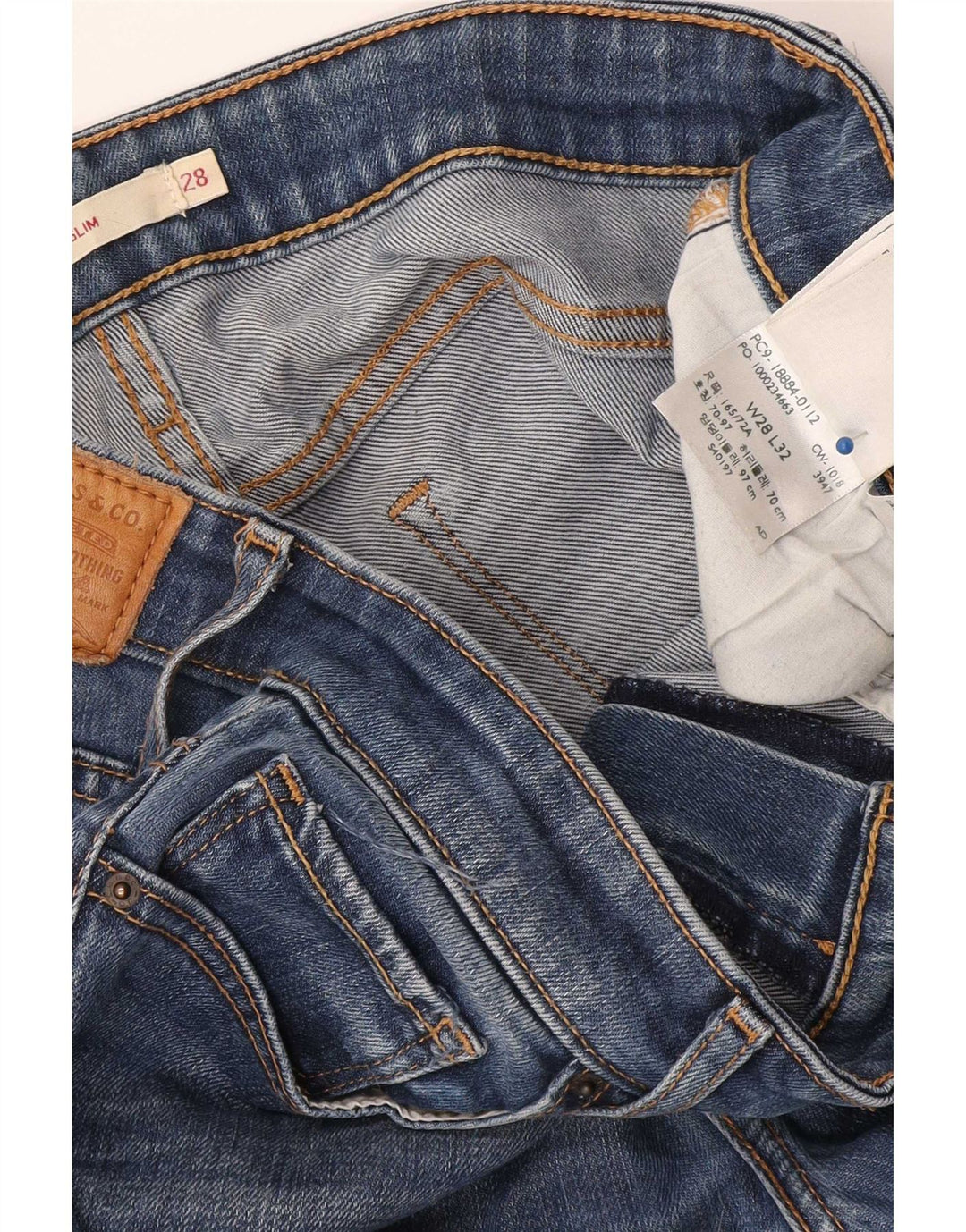 Jeans Levi's 712 Slim da donna W28 L32 Lyocell blu