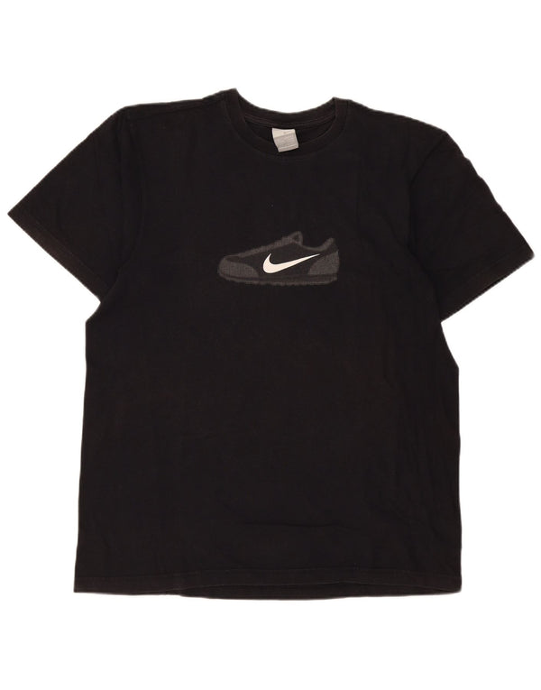 T-shirt grafica da uomo Nike Top UK 42/44 grande cotone nero