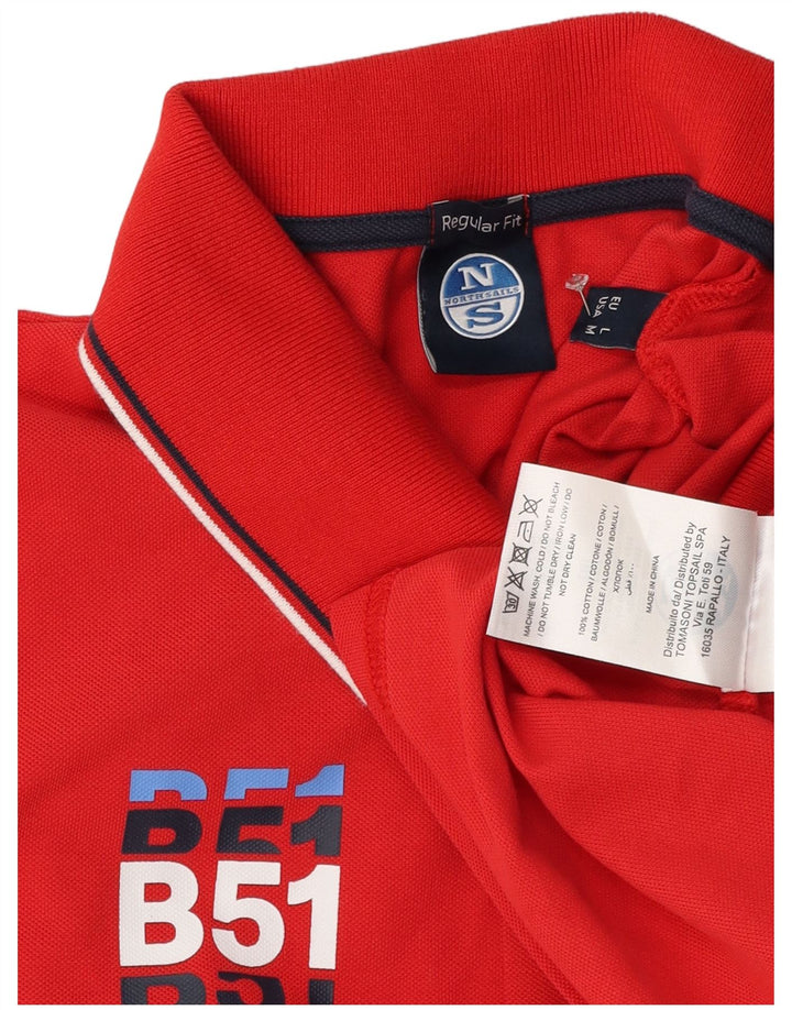 Polo North Sails da uomo Barcolana 51 Graphic Regular Fit Rosso medio