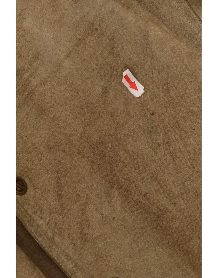 Gilet da uomo in pelle scamosciata Pionier medio kaki