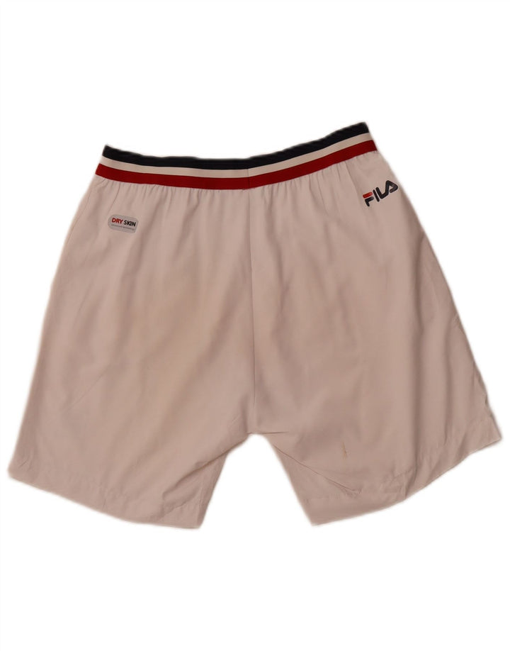 Pantaloncini sportivi da uomo FILA piccoli in poliestere bianco