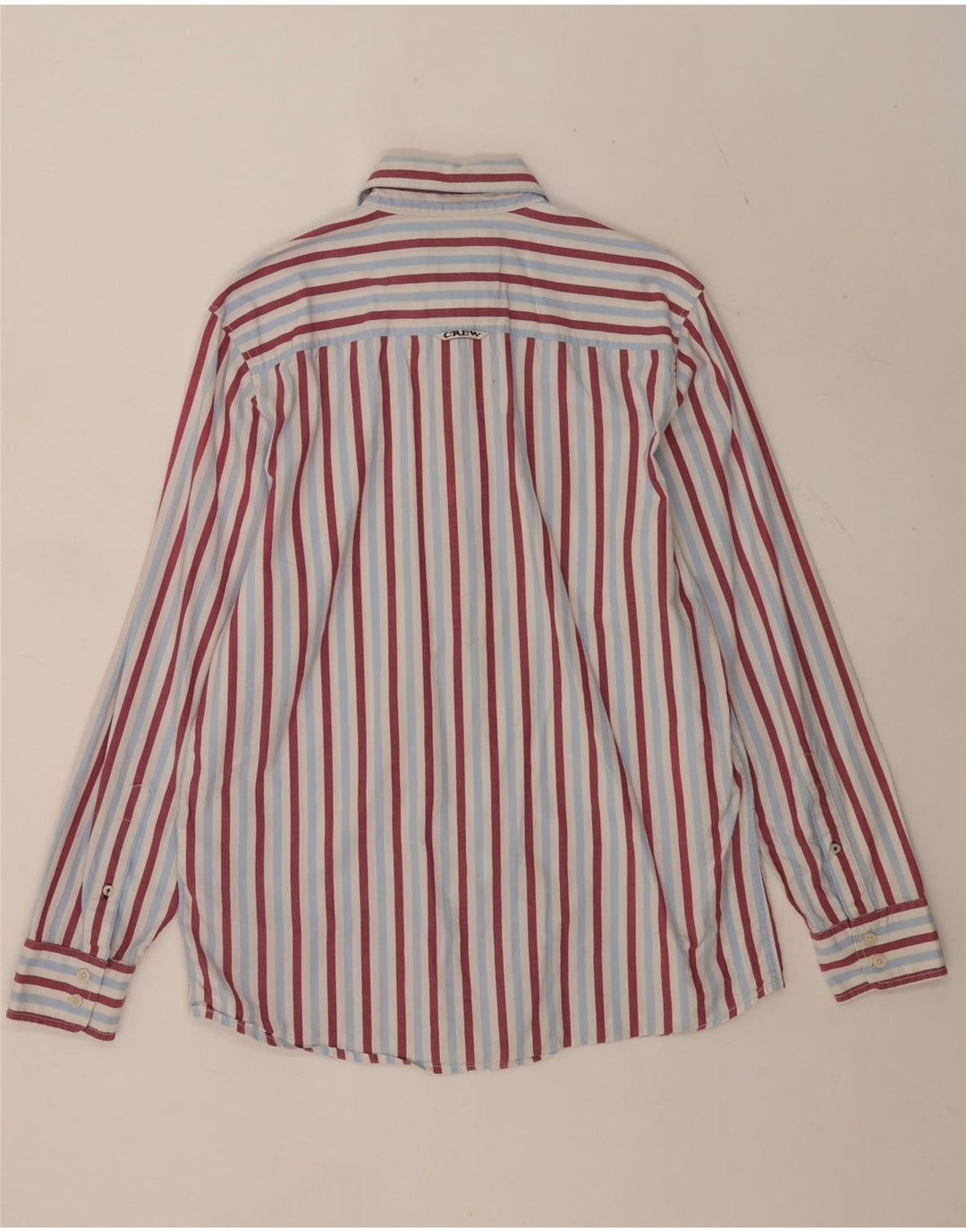 Crew Clothing Camicia da uomo dal taglio classico in cotone a righe blu medio